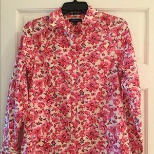 Lands’ End Floral Button-up Shirt